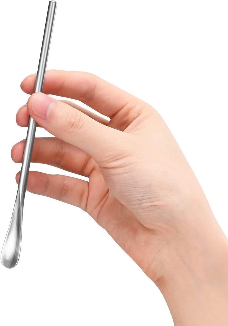 luvtree 6-Pack 6.2" / 15.8cm Stainless Steel Long Handle Stirring & Mixing Spoon – Reusable Bar Tool for Coffee, Tea, Iced Drinks & Cocktails - Image 5